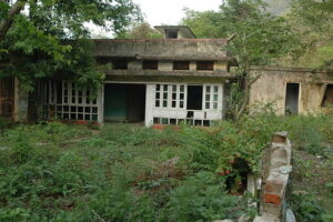 The famous band Beatles spent several days at this Ashwarm in 1968, today the meditation camp has been acquired by the Indian government and the memories of the Beatles lives on only with wild elephants, tigers, monkeys and public art as the camp is now in ruins with nature reclaiming it as it stands on the banks of the River Ganga. The Beatles were an English rock band that formed in Liverpool in 1960. With members John Lennon, Paul McCartney, George Harrison and Ringo Starr, they became widely (Photo by Pallava Bagla/Corbis via Getty Images)