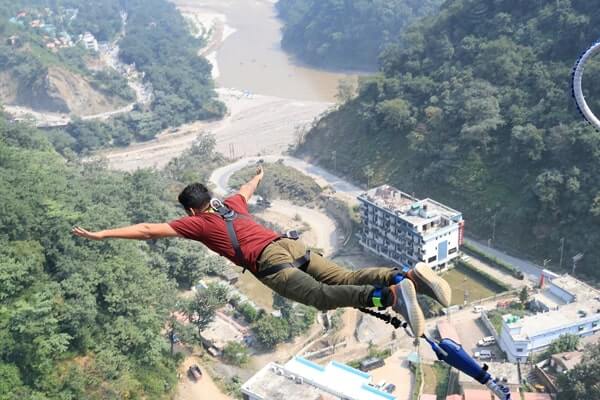 117 meter rishikesh bungee jumping indian heighest bungee jumping