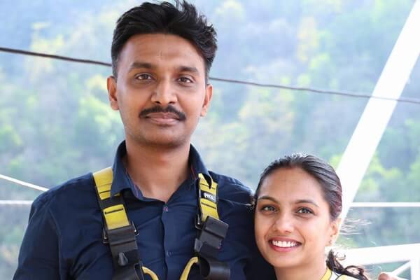 55 meter couple bungee juimping in rishikesh