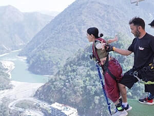 Bungee jumping in rishikesh, heighest Bungee in rishikesh